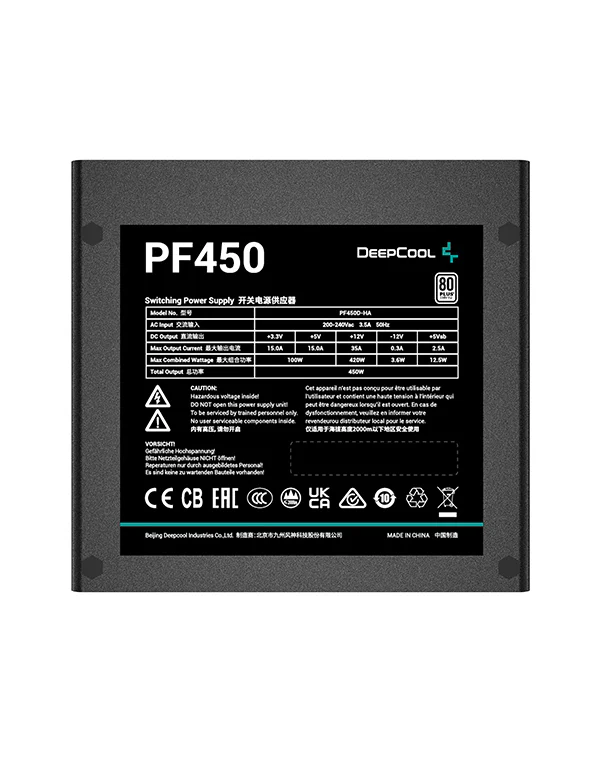  PF450 80 PLUS WHITE پاور دیپ کول مدل 