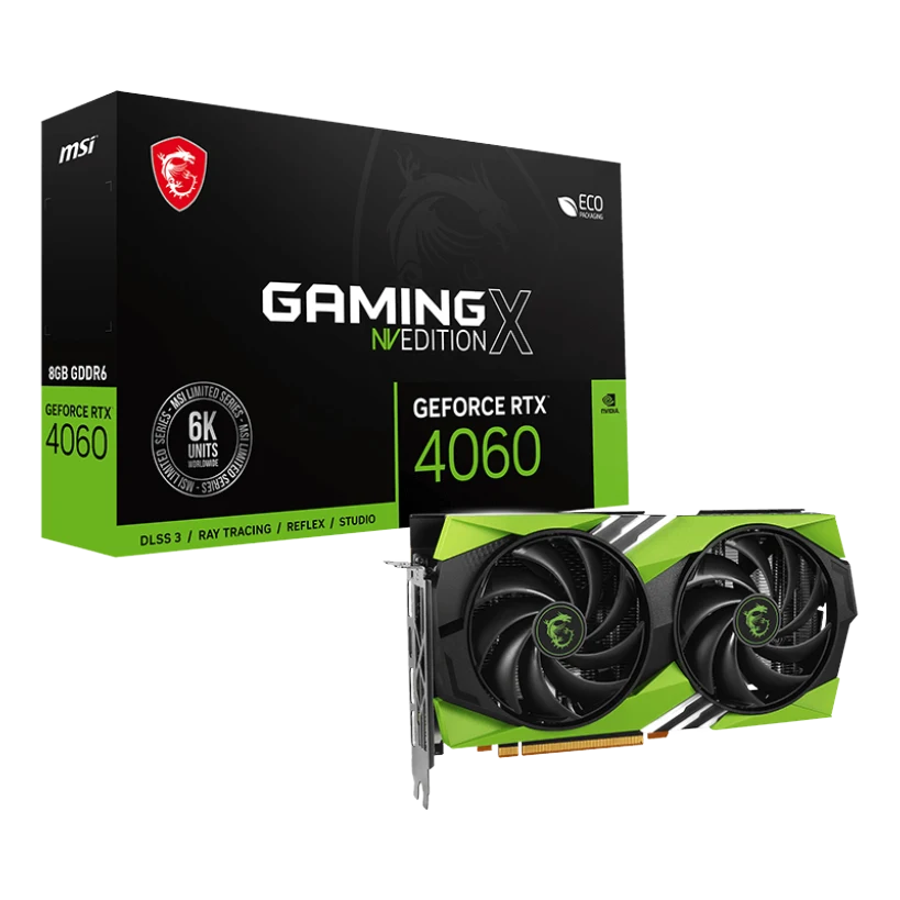 کارت گرافیک ام اس آی مدل GeForce RTX 4060 GAMING X NV EDITION 8GB