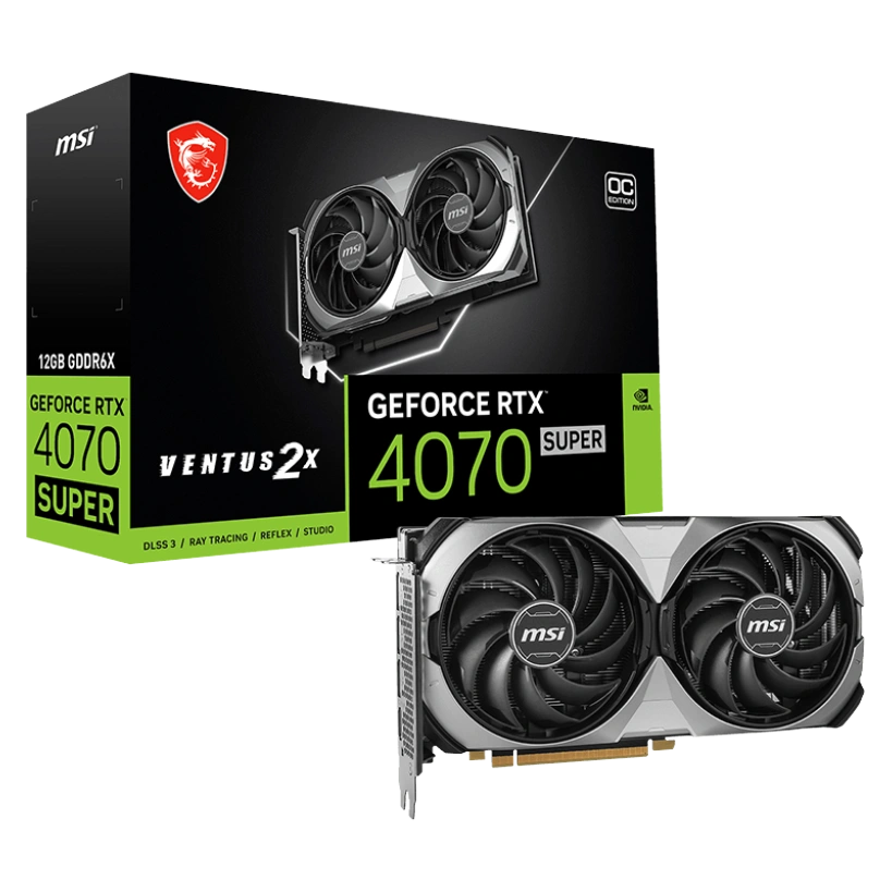 کارت گرافیک ام اس آی مدل GeForce RTX 4070 SUPER VENTUS 2X 12GB OC