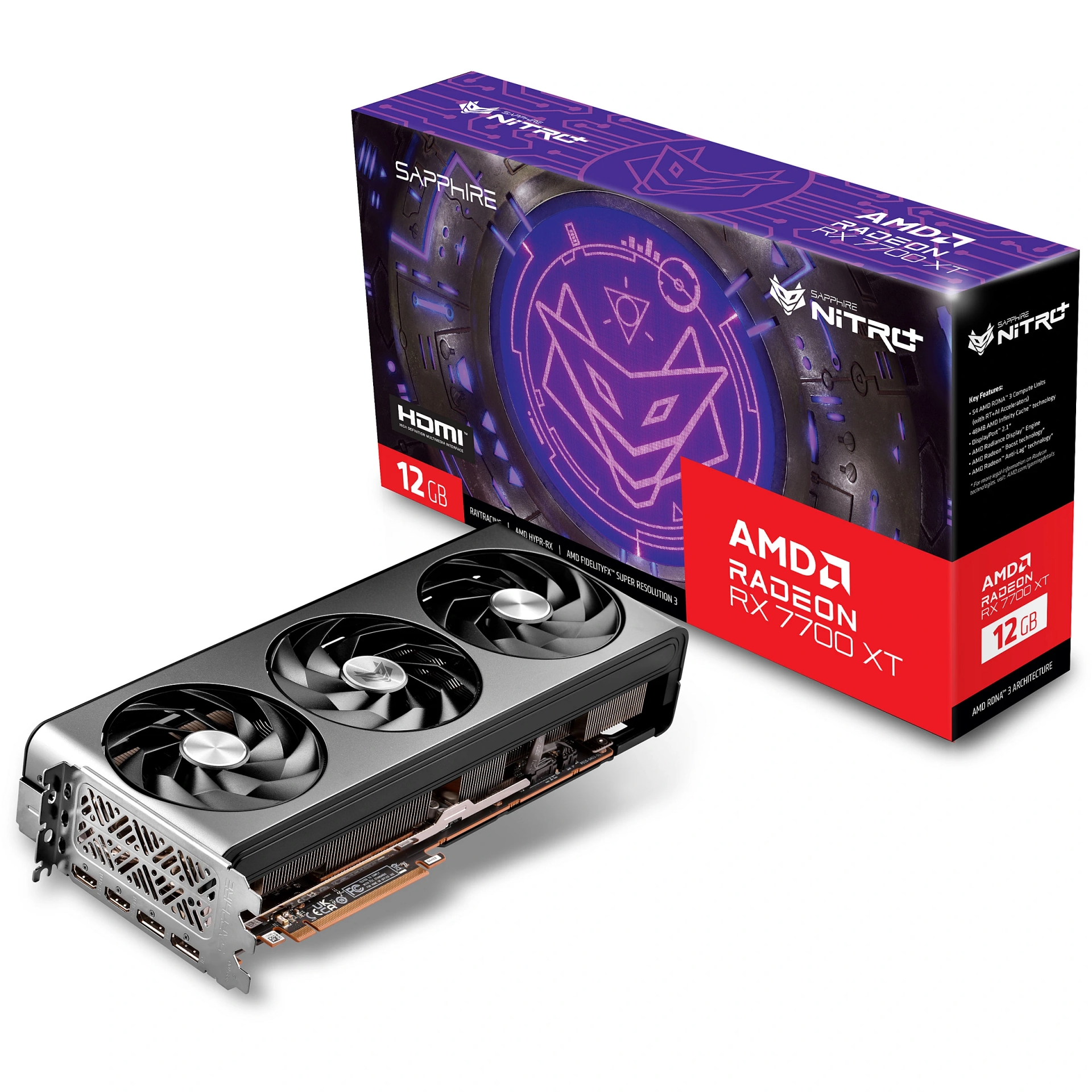 کارت گرافیک سافایر مدل NITRO+ AMD Radeon RX 7700 XT 12GB