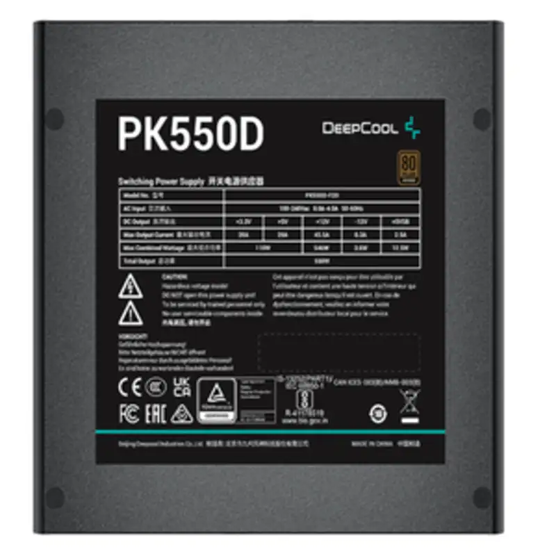 پاور دیپ کول مدل PK550D BRONZE ATX NON-MODULAR