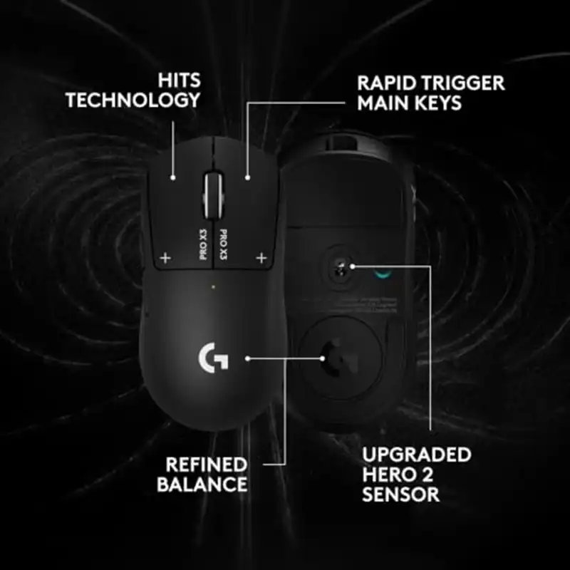 موس گیمینگ لاجیتک مدل Logitech G PRO X3 SUPERSTRIKE - Black