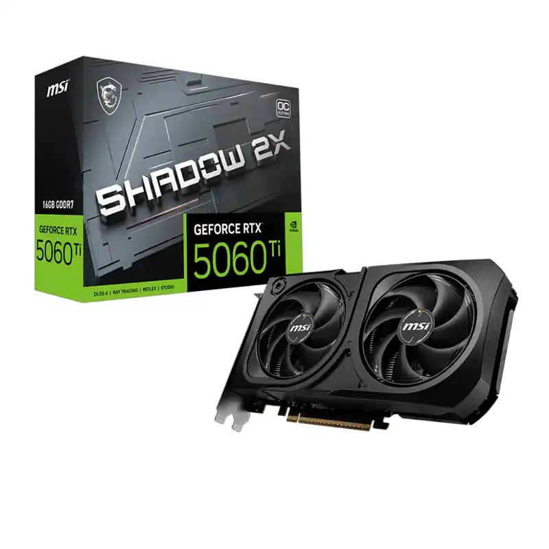 کارت گرافیک ام اس آی مدل RTX 5060 TI SHADOW 2X OC PLUS 16GB