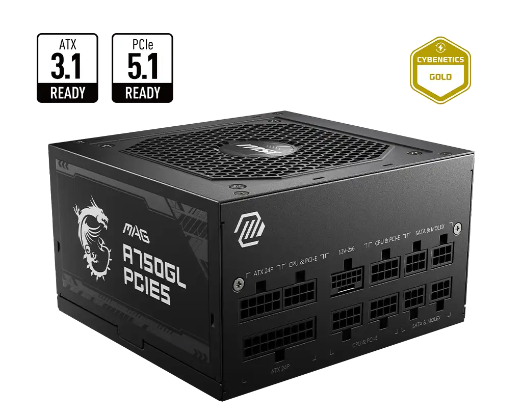 پاور ام اس آی مدل MAG A750GL PCIE5.1 ATX3.1 FULL MODULAR