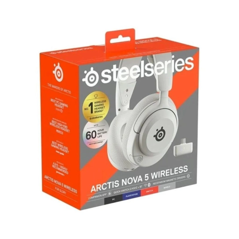هدست گیمینگ استیل سریز مدل Arctis Nova 5 White