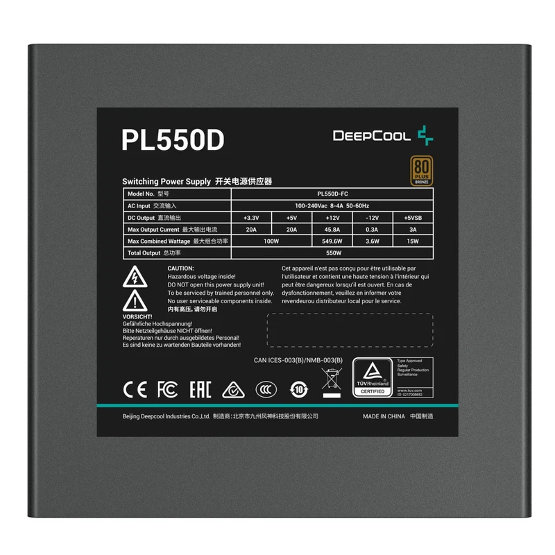 پاور دیپ کول مدل PL550D 550W BRONZE
