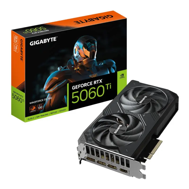 کارت گرافیک گیگابایت مدل GeForce RTX 5060 Ti WINDFORCE OC 16G