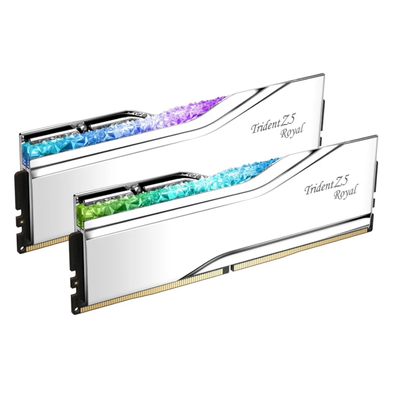 رم جی اسکیل مدل Trident Z5 Royal RGB Intel XMP 32GB (2x16GB) DDR5 7200MT/s CL34 Silver