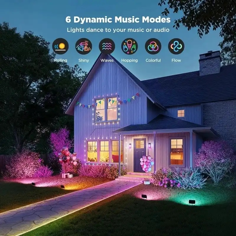 چراغ های هوشمند فضای باز گووی مدل Outdoor FLood Lights H8057