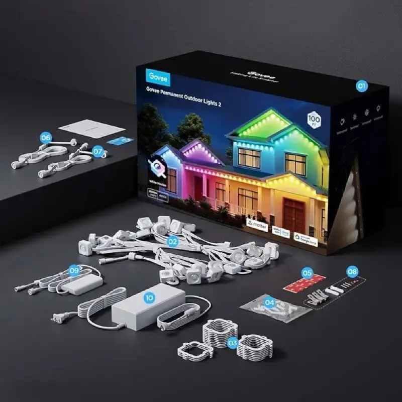ریسه هوشمند فضای باز 30 متری گووی مدل Permanent Outdoor Lights 2 H705E