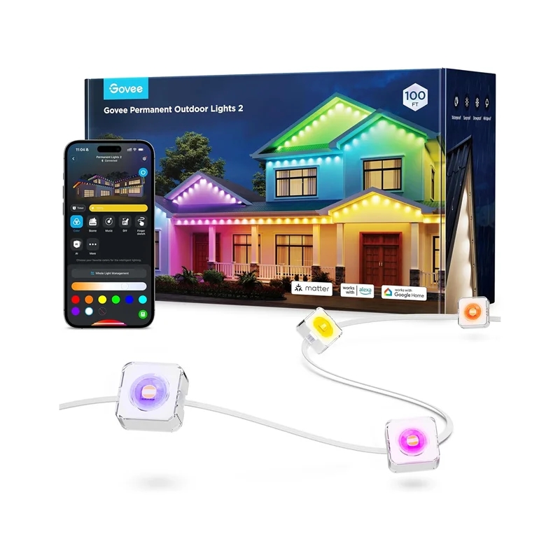 ریسه هوشمند فضای باز 30 متری گووی مدل Permanent Outdoor Lights 2 H705E