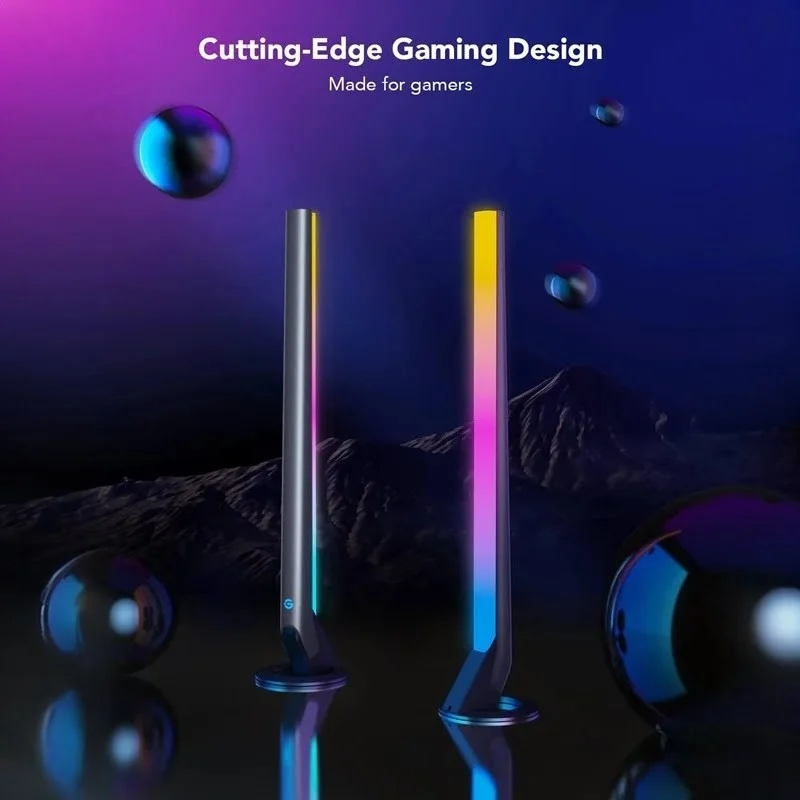 چراغ هوشمند گیمینگ رومیزی گووی مدل RGBIC Gaming Light Bars H6047