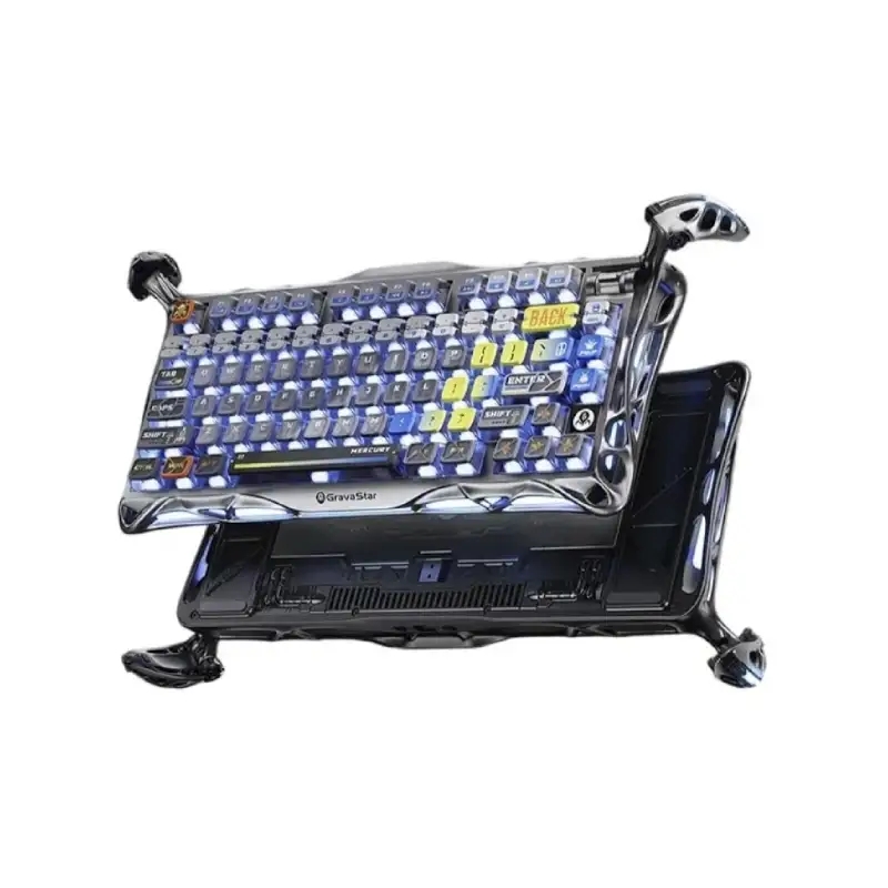 کیبورد گیمینگ گراوا استار مدل Mercury K1 Pro 75% Interstellar Silver
