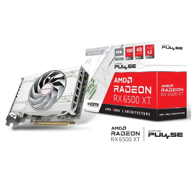 کارت گرافیک سافایر مدل Pulse Radeon RX 6500 XT ITX Pure OC 4GB