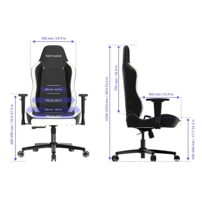 صندلی گیمینگ ورتاگیر مدل SL3800 HygennX Midnight Purple Ergonomic Features Special Edition