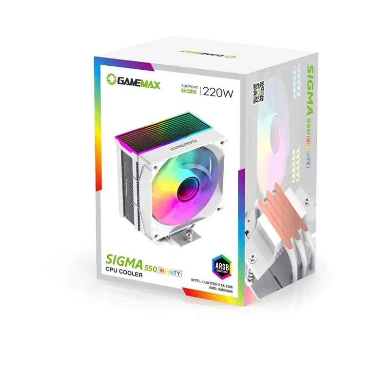 خنک کننده پردازنده گیم مکس مدل Sigma 550 Infinity White