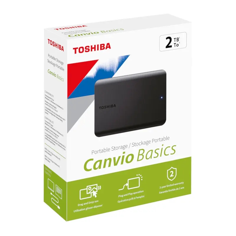 هارد اکسترنال توشیبا مدل Canvio Basics 2TB Black