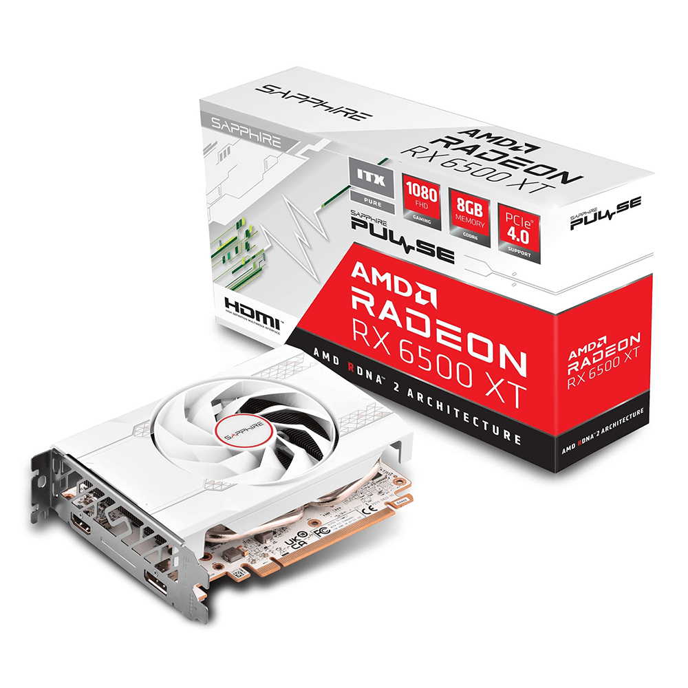 کارت گرافیک سافایر مدل   AMD Radeon RX 6500 XT ITX PURE 4GB