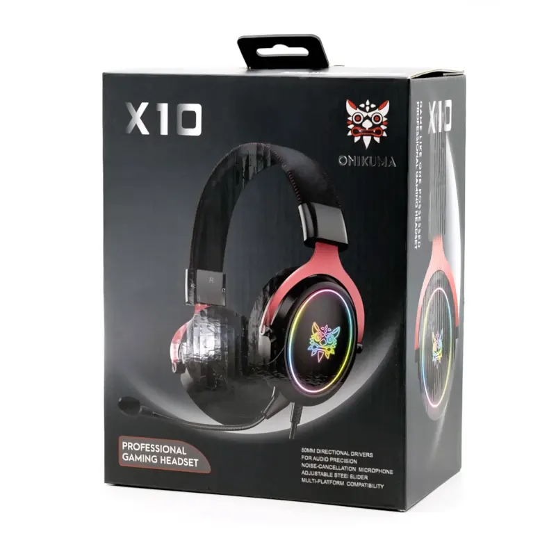 هدست گیمینگ اونیکوما مدل X10 RGB Black/Red