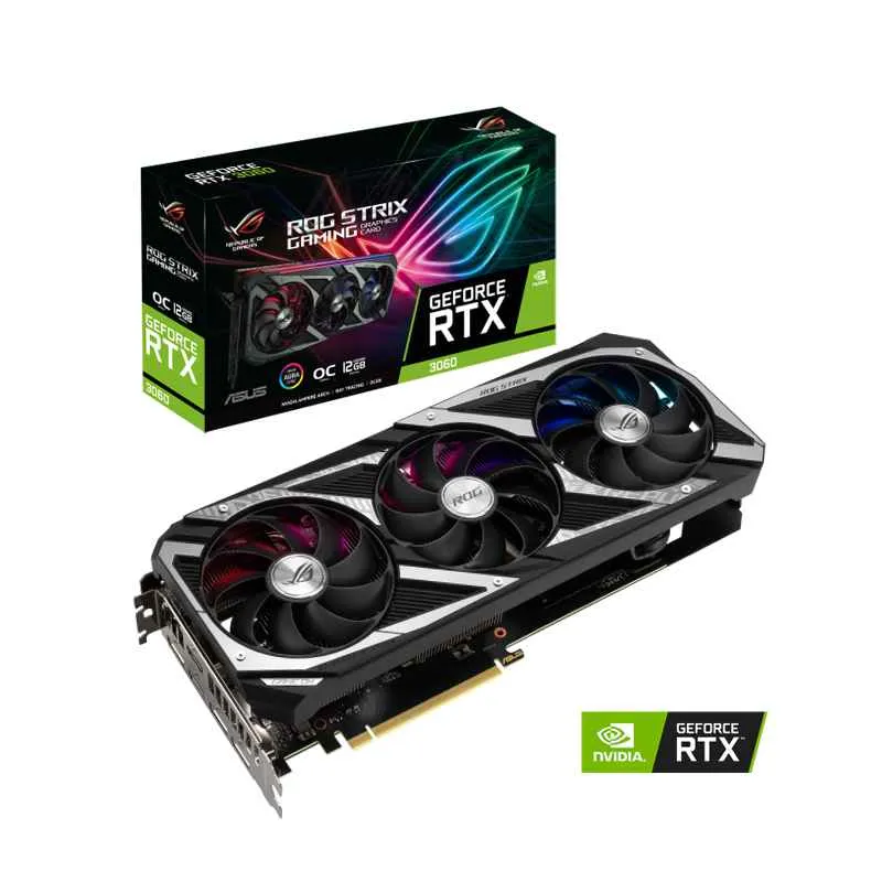 کارت گرافیک ایسوس مدل ROG Strix RTX 3060 12GB OC