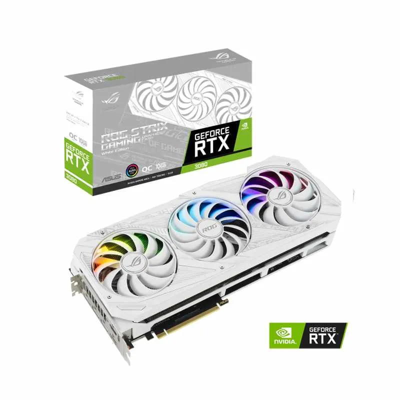 کارت گرافیک ایسوس مدل ROG Strix RTX 3080 10GB OC White