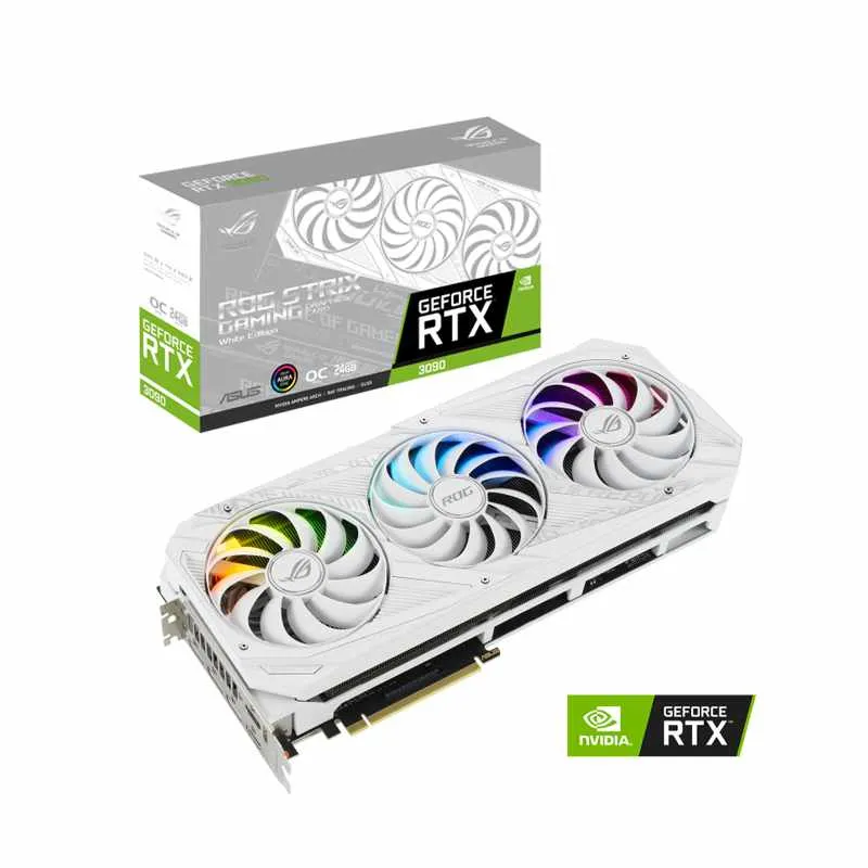 کارت گرافیک ایسوس مدل ROG Strix RTX 3090 24GB OC White