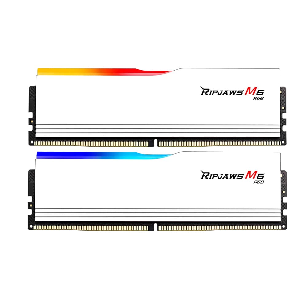 رم جی اسکیل مدل Ripjaws M5 Neo Rgb 32Gb 16x2 6400Mhz Cl32 WHITE Amd Expo