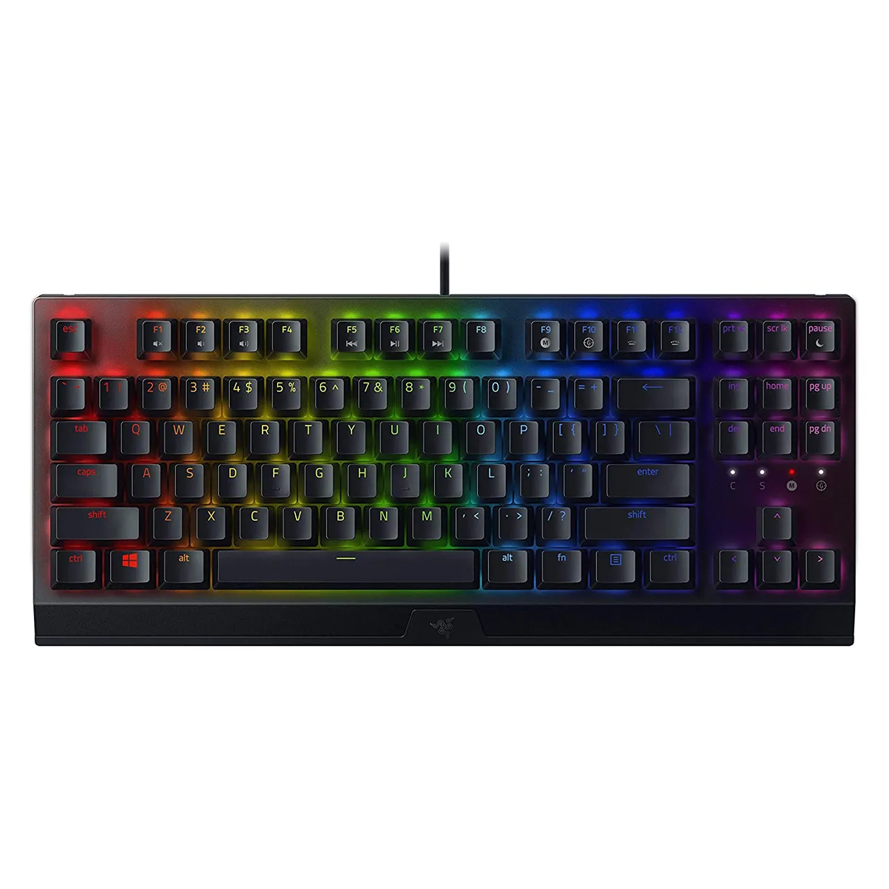 کیبورد گیمینگ ریزر مدل Blackwidow V3 TKL Green