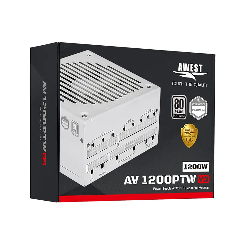AWEST 1200W PT-B V3 PLATINUM پاور گیمینگ اوست مدل -2