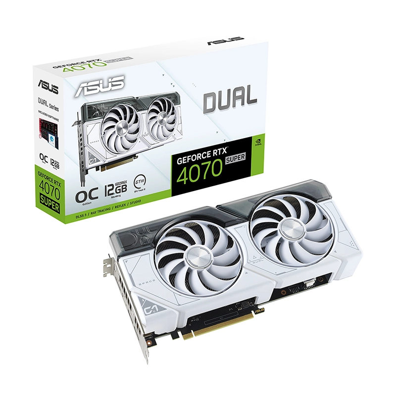 کارت گرافیک ایسوس مدل Dual RTX 4070 Super 12GB White OC-0