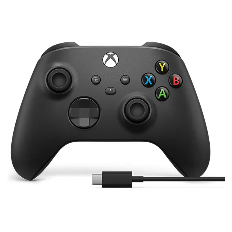 دسته کنسول ایکس باکس مدل Wireless Controller with USB-C Cable - New Series - Carbon Black