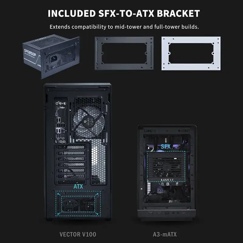 پاور لیان لی مدل SP1000P Platinum 1000W رنگ مشکی-1