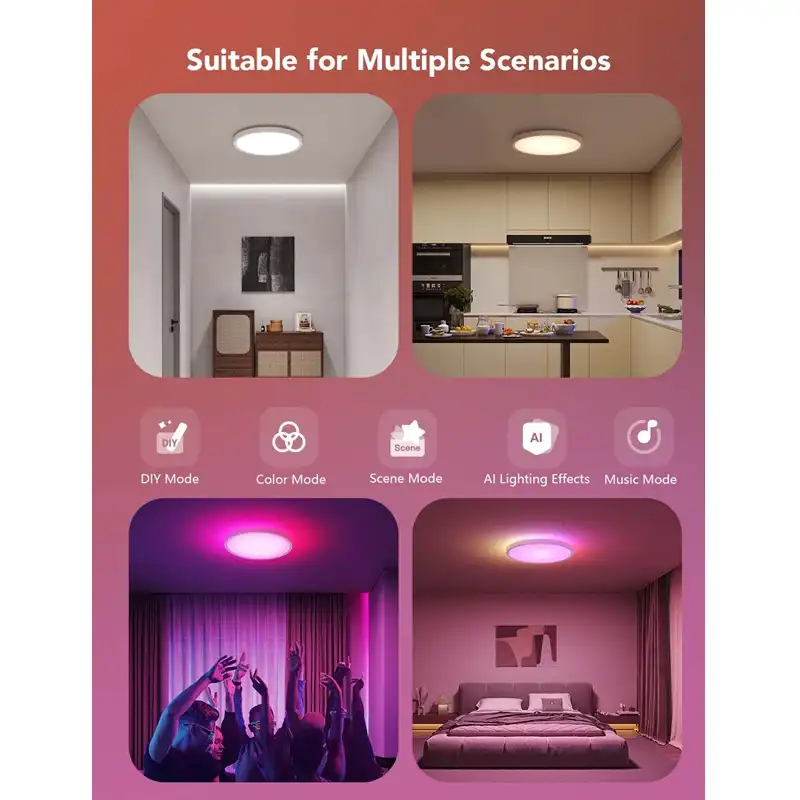 چراغ سقفی هوشمند 30 سانتی گووی Govee Smart Ceiling Light 1S H80A1-1