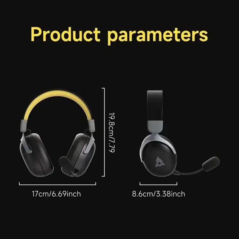 هدست گیمینگ ایجز مدلAJAZZ AHM08 MAX Black-Gray-Yellow-1