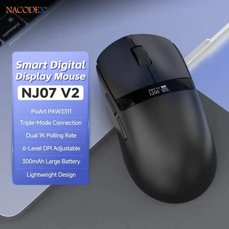 موس گیمینگ ایجز مدل AJAZZ NJ07 V2 Wireless Black-2