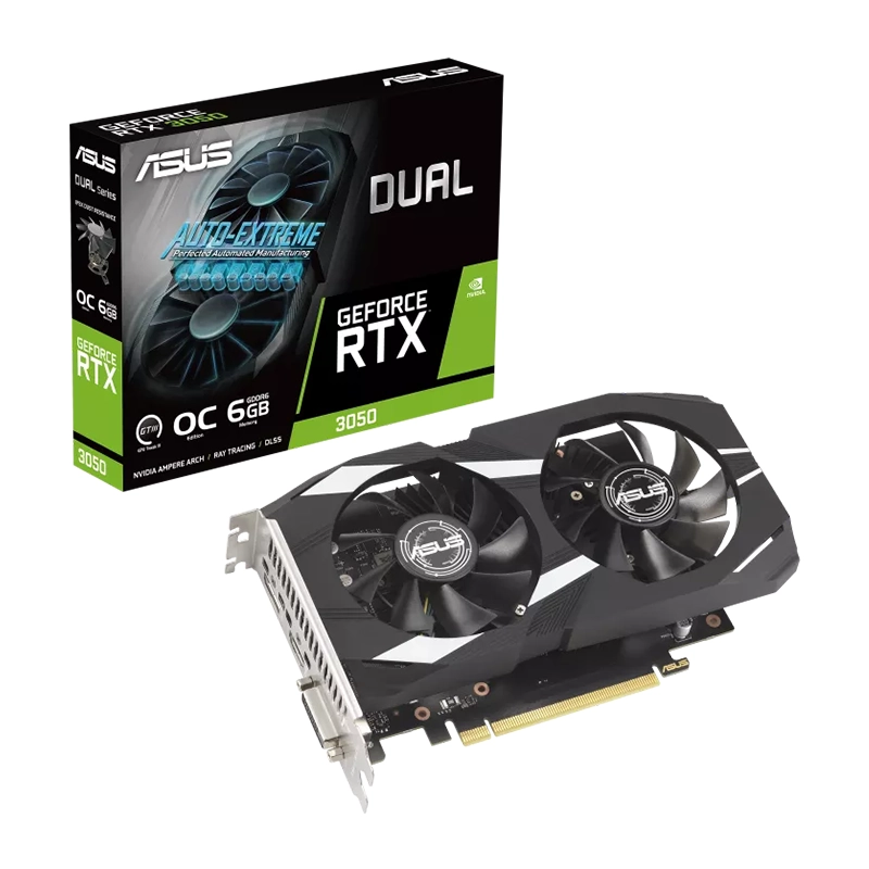 کارت گرافیک ایسوس Dual RTX 3050 6GB OC