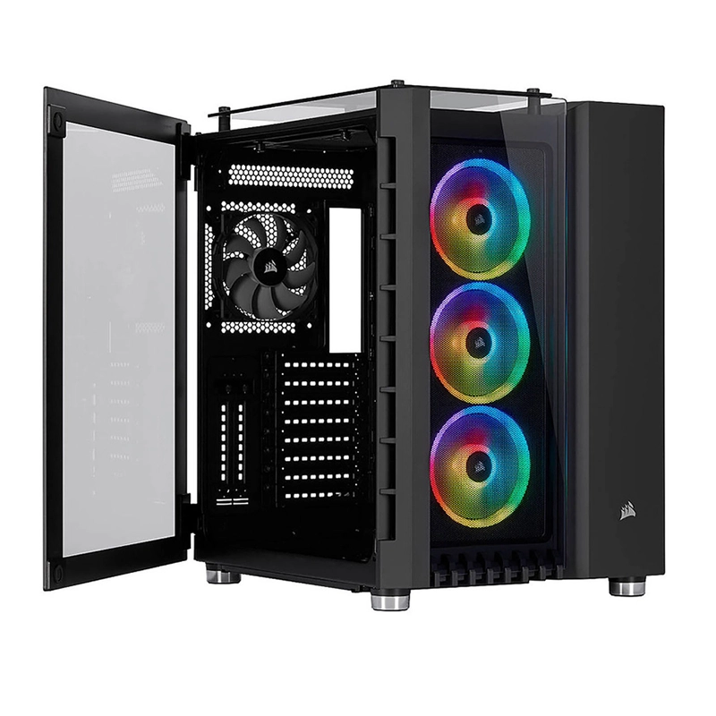 کیس گیمینگ کورسیر مدل Crystal Series 680X RGB Black-2