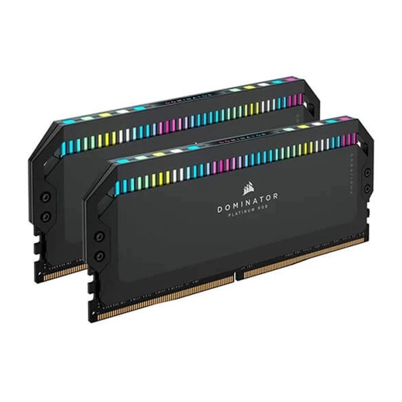 رم کورسیر مدل Dominator Platinum RGB DDR5 64GB 32GBx2 6800MHz CL40-2