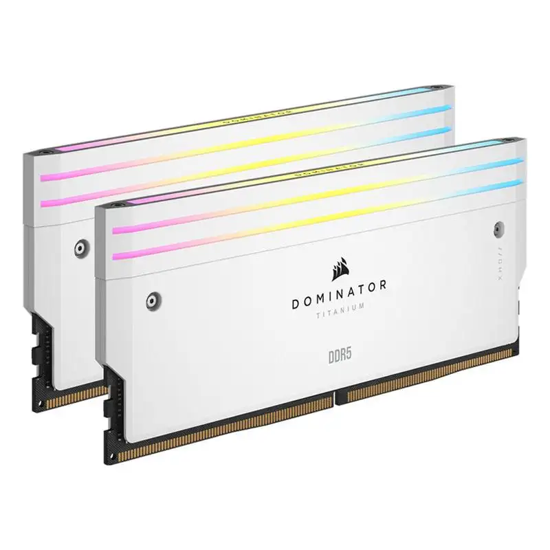 رم کورسیر مدل DOMINATOR TITANIUM RGB 96GB 48GBx2 6600mhz cl32 white-0