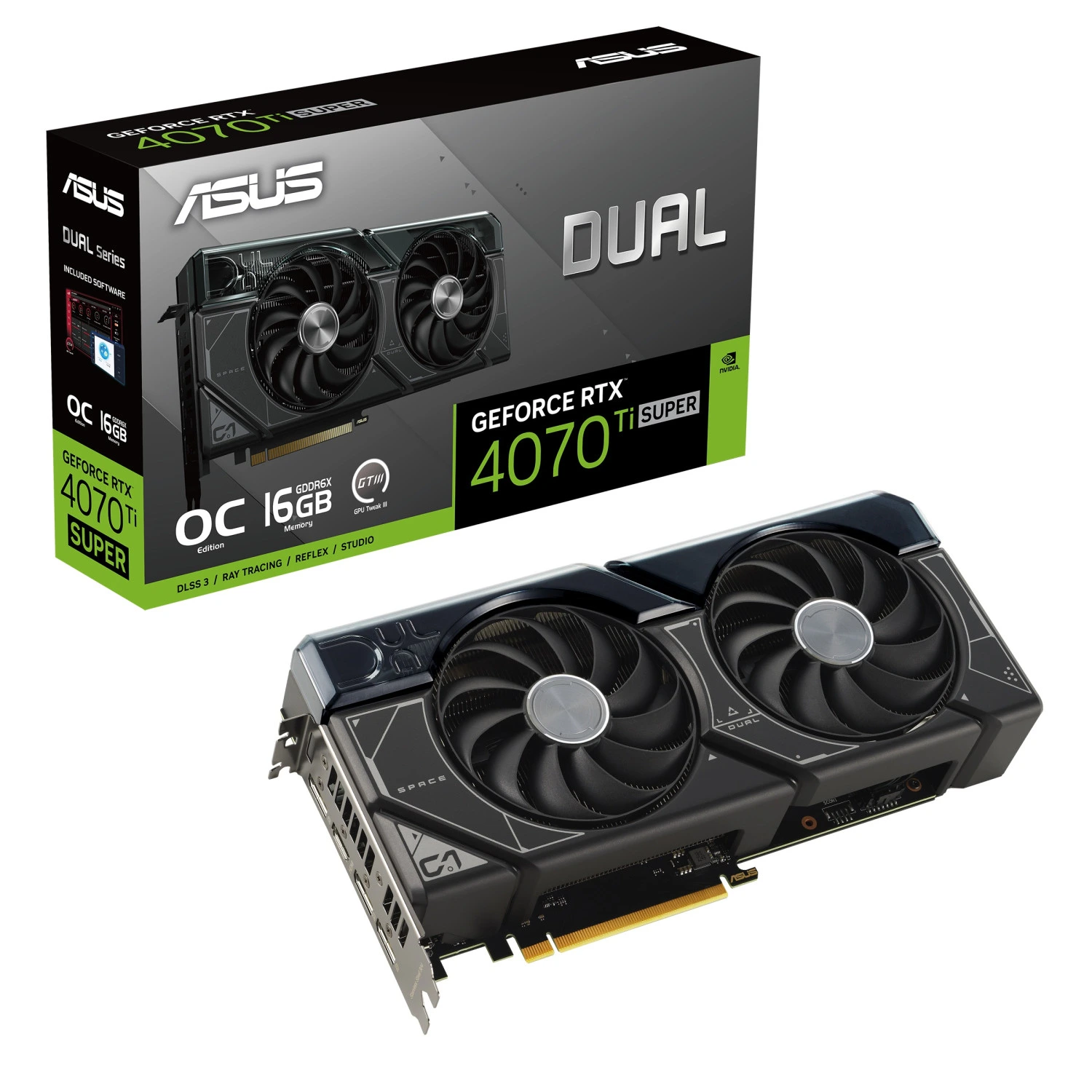 کارت گرافیک ایسوس مدل ASUS Dual RTX 4070 Ti SUPER 16GB OC