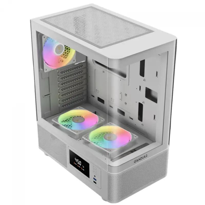 کیس گیم دیاس مدل ATLAS E2 CG White-1