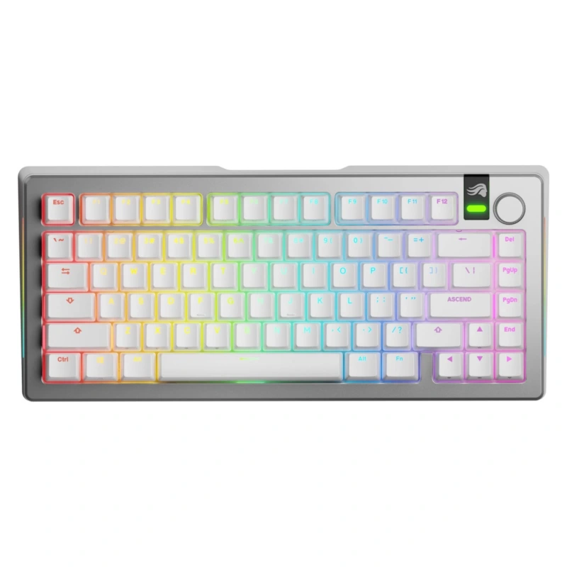 کیبورد گیمینگ گلوریوس مدل GMMK 3 PRO Prebuilt Wireless 75% Silver