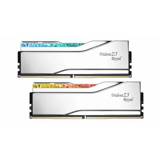 رم جی اسکیل مدل Trident Z5 Royal RGB Intel XMP 64GB (2x32GB) DDR5 6400MT/s CL32 Silver