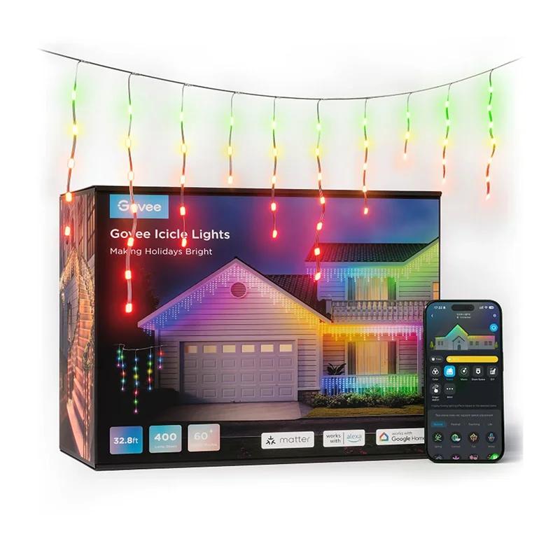 ریسه هوشمند فضای باز قندیلی 10 متری گووی مدل Icicle Lights H70D1-0