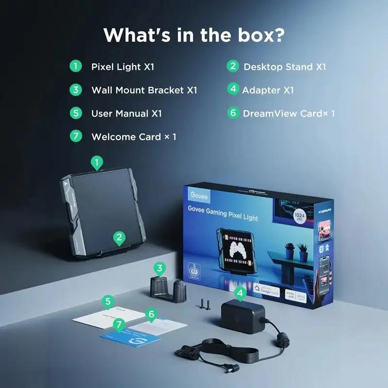 چراغ پیکسلی هوشمند گووی مدل Gaming Pixel Light H8630-1