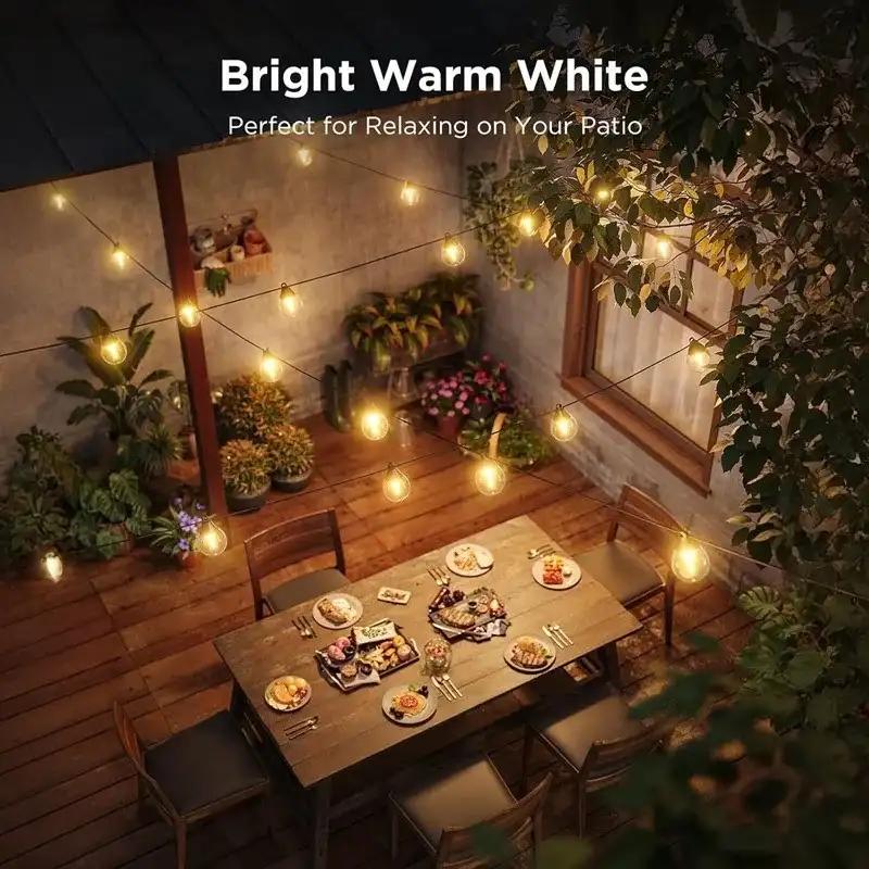 لامپ هوشمند ریسه ای فضای باز گووی مدل Outdoor Clear Bulb String Lights H7025-4