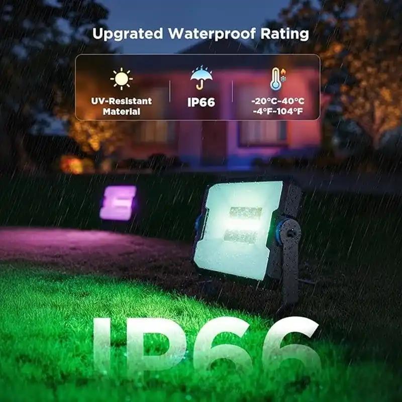 چراغ های هوشمند فضای باز گووی مدل Outdoor FLood Lights H8057-1