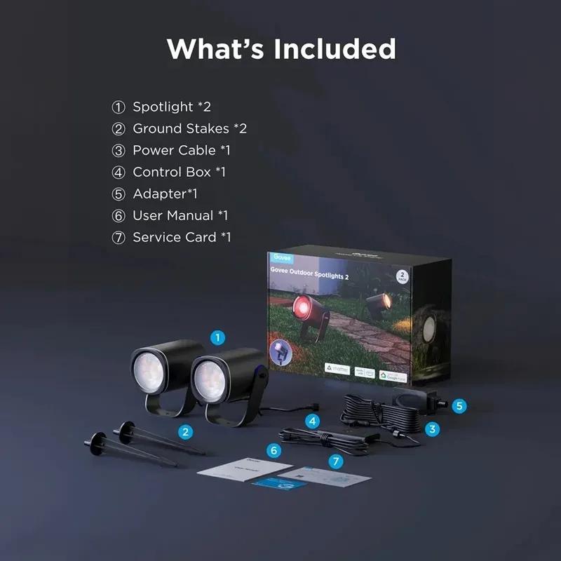 پروژکتور هوشمند فضای باز گووی مدل Outdoor Spotlights 2 H7093-2
