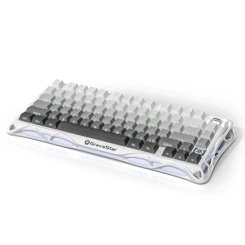 کیبورد گیمینگ گراوا استار مدل Mercury K1 75% ‌White-1