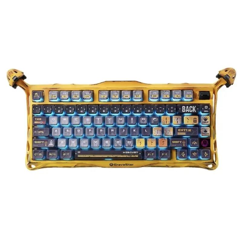 کیبورد گیمینگ گراوا استار مدل Mercury K1 Pro 75% Special Edition Battle-Worn Yellow-0